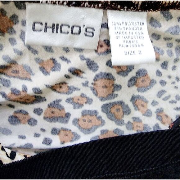 Chico's 2 Lot Of 5 Tops Black Blue Brown Shirts Stretch‎ Size Large Layering - Picture 7 of 11